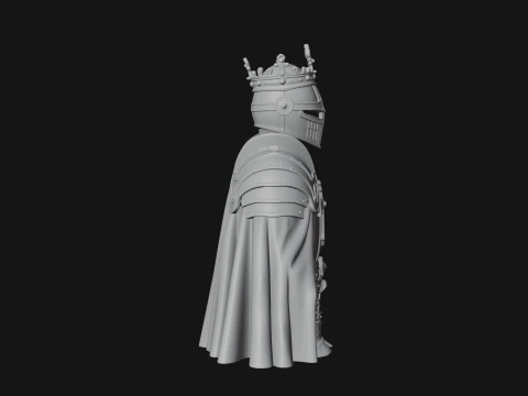 Crusader Knight Bust Statue Design 9 - 3D Print Model 3D Print Model