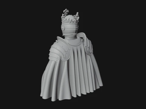 Crusader Knight Bust Statue Design 9 - 3D Print Model 3D Print Model