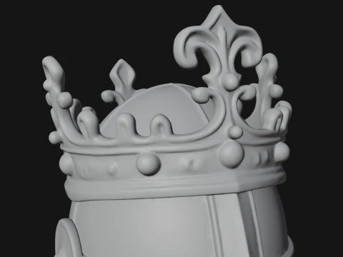 Crusader Knight Bust Statue Design 9 - 3D Print Model 3D Print Model