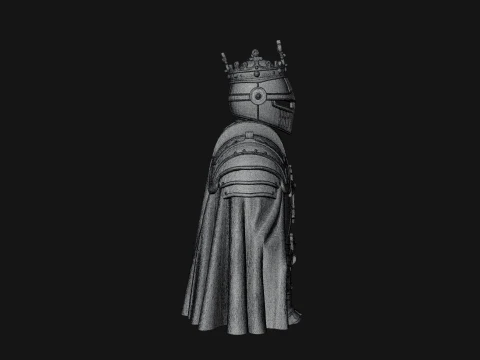 Crusader Knight Bust Statue Design 9 - 3D Print Model 3D Print Model