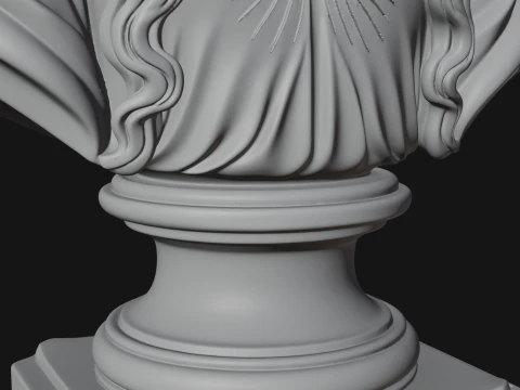Winged Angel Woman Bust Statue Design 4 - 3D Print Model 3D Print Model