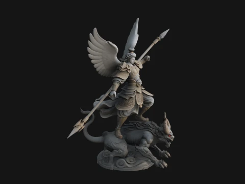 Archangel Michael Warrior Statue Design 13 - 3D Print Model 3D Druckmodell