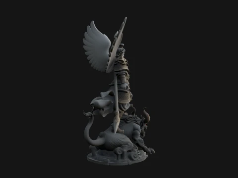 Archangel Michael Warrior Statue Design 13 - 3D Print Model 3D Print Model