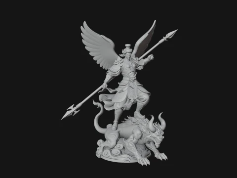 Archangel Michael Warrior Statue Design 13 - 3D Print Model 3D Print Model