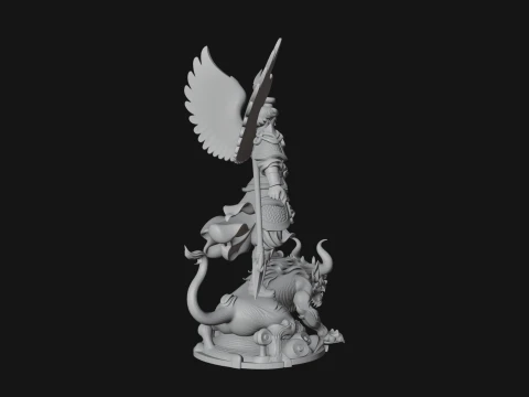 Archangel Michael Warrior Statue Design 13 - 3D Print Model 3D Print Model