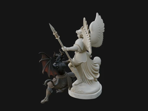 Archangel Michael Warrior Statue Design 14 - 3D Print Model 3D Druckmodell