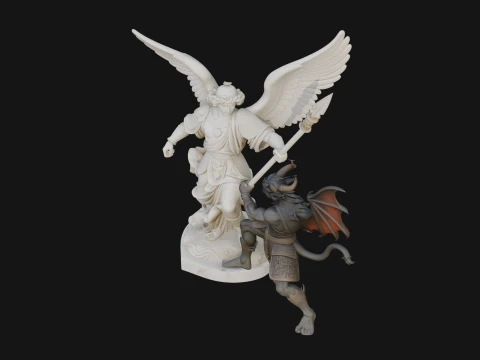 Archangel Michael Warrior Statue Design 14 - 3D Print Model 3D Druckmodell