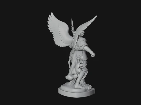 Archangel Michael Warrior Statue Design 14 - 3D Print Model 3D Druckmodell