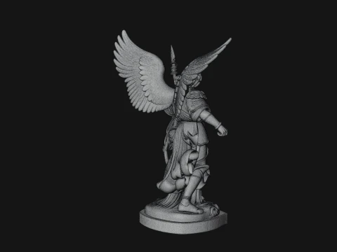 Archangel Michael Warrior Statue Design 14 - 3D Print Model 3D Druckmodell
