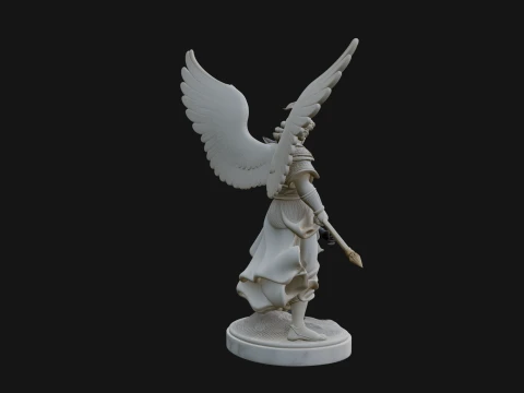 Archangel Michael Warrior Statue Design 15 - 3D Print Model 3D Druckmodell