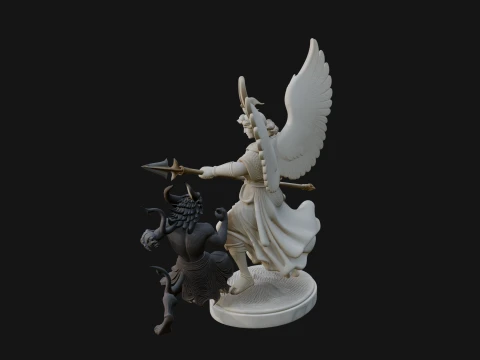 Archangel Michael Warrior Statue Design 15 - 3D Print Model 3D Druckmodell