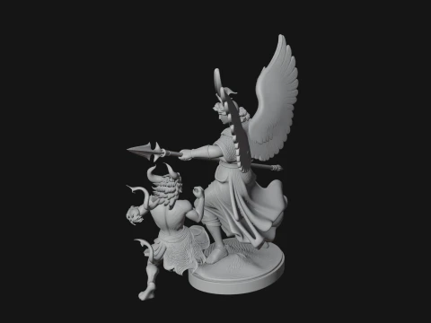 Archangel Michael Warrior Statue Design 15 - 3D Print Model 3D Druckmodell
