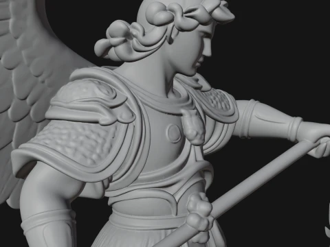Archangel Michael Warrior Statue Design 15 - 3D Print Model 3D Druckmodell