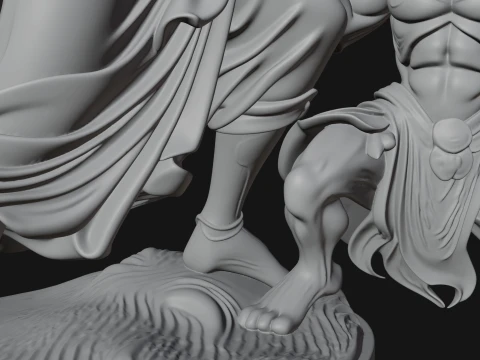 Archangel Michael Warrior Statue Design 15 - 3D Print Model 3D Druckmodell
