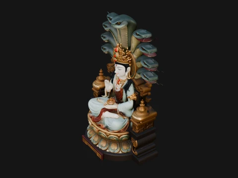 Naga Canopy Deity Statue Design 2 - 3D Print Model 3D Принт Модель