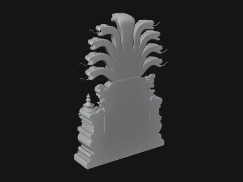 Naga Canopy Deity Statue Design 2 - 3D Print Model 3D Принт Модель