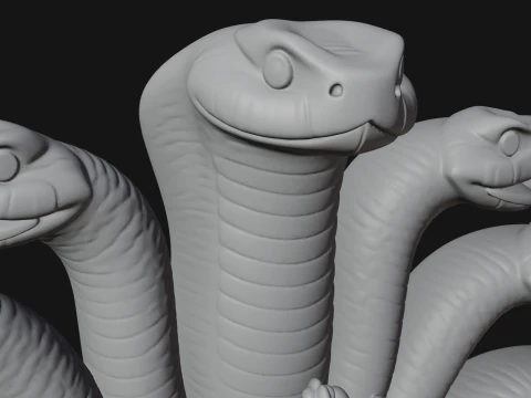 Naga Canopy Deity Statue Design 2 - 3D Print Model 3D Принт Модель