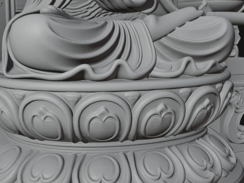 Naga Canopy Deity Statue Design 2 - 3D Print Model 3D Принт Модель