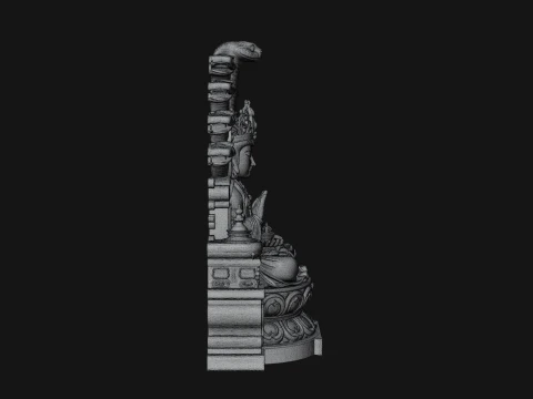 Naga Canopy Deity Statue Design 2 - 3D Print Model 3D Принт Модель