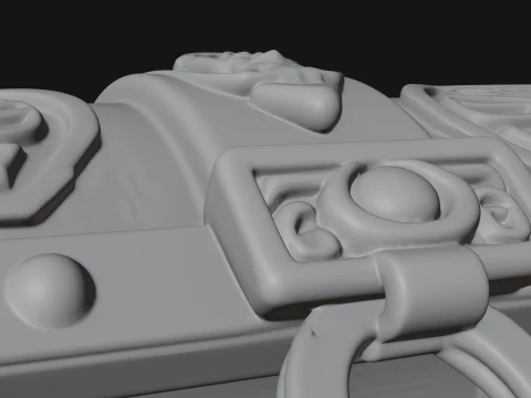 Treasure Chest Model Design 3 - 3D Print Model 3D Druckmodell