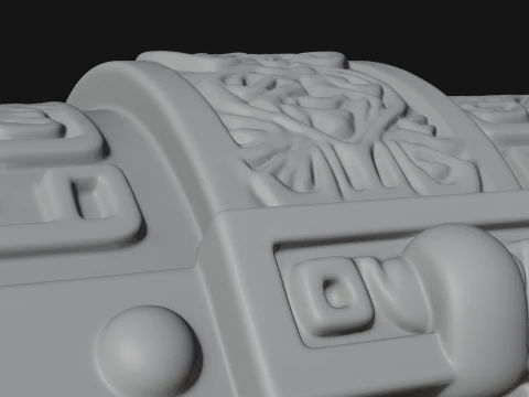 Treasure Chest Model Design 5 - 3D Print Model 3D Druckmodell
