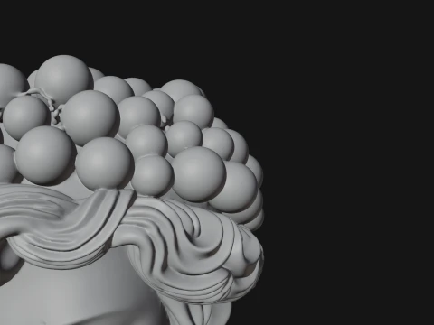 Dionysus with Wine Cup Statue Design 1 - 3D Print Model Modèles 3D en vedette