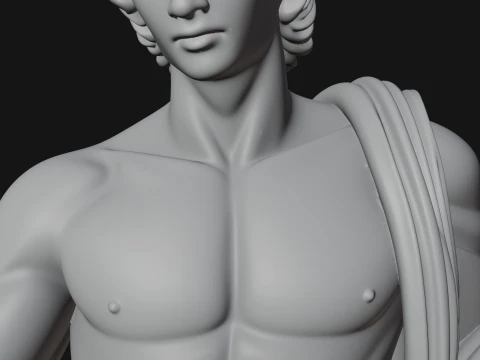 Dionysus with Wine Cup Statue Design 1 - 3D Print Model Modèles 3D en vedette