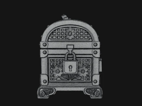 Treasure Chest Model Design 6 - 3D Print Model 3D Druckmodell