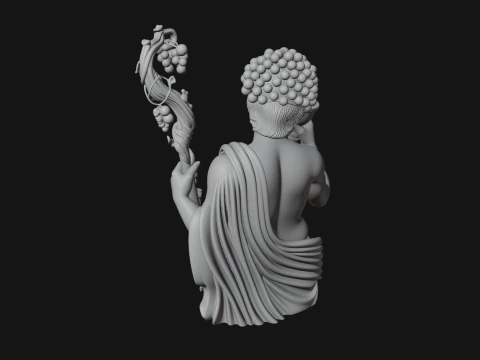 Dionysus with Wine Cup Statue Design 2 - 3D Print Model 3D Print Model