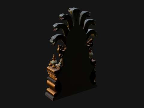 Naga Canopy Deity Statue Design 3 - 3D Print Model 3D printmodel