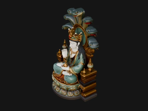 Naga Canopy Deity Statue Design 3 - 3D Print Model 3D printmodel