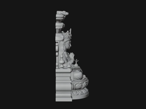 Naga Canopy Deity Statue Design 3 - 3D Print Model 3D printmodel