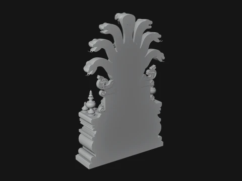 Naga Canopy Deity Statue Design 3 - 3D Print Model 3D printmodel