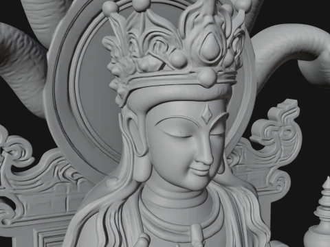 Naga Canopy Deity Statue Design 3 - 3D Print Model 3D printmodel