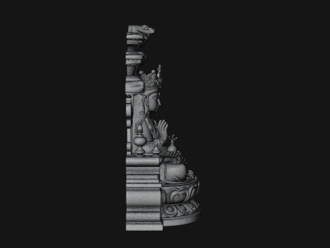 Naga Canopy Deity Statue Design 3 - 3D Print Model 3D printmodel