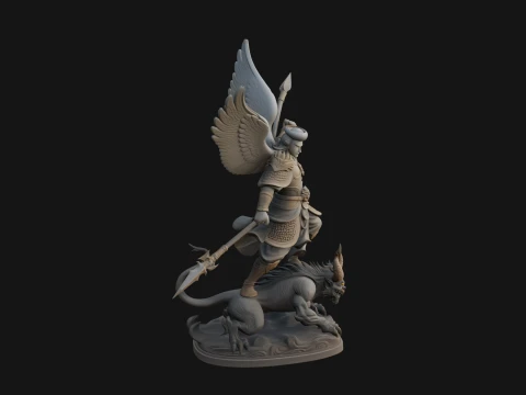 Archangel Michael Warrior Statue Design 16 - 3D Print Model 3D Print Model