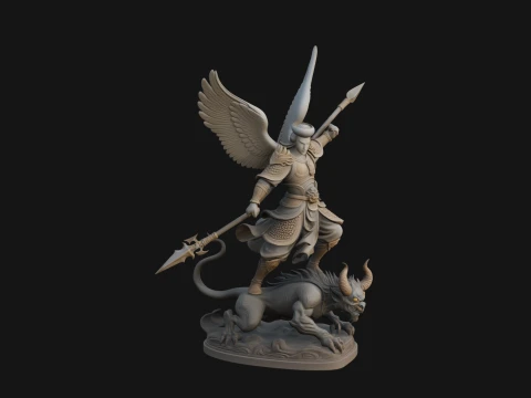 Archangel Michael Warrior Statue Design 16 - 3D Print Model 3D Print Model