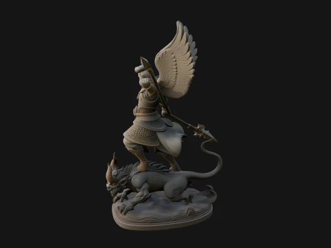 Archangel Michael Warrior Statue Design 16 - 3D Print Model 3D Print Model