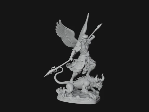 Archangel Michael Warrior Statue Design 16 - 3D Print Model 3D Print Model