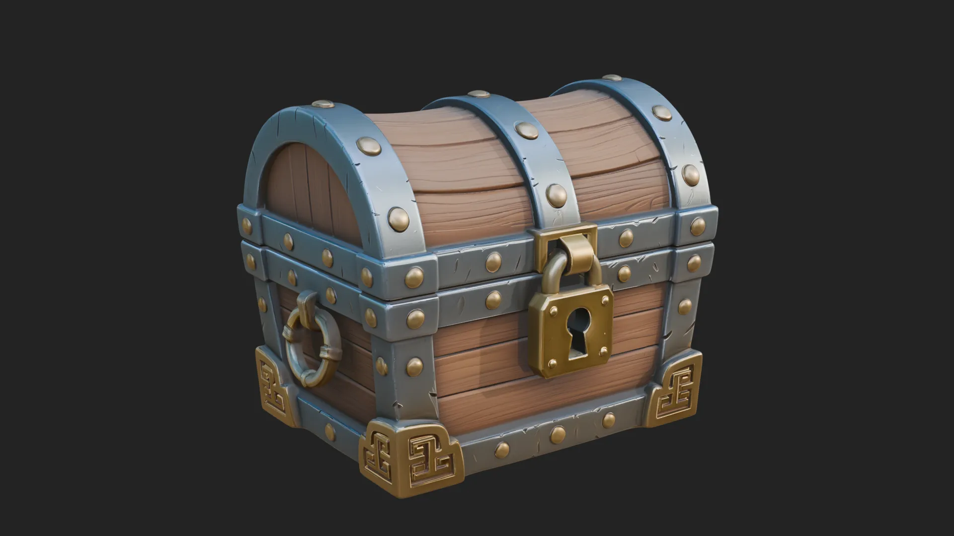 Treasure Chest Model Design 12 - 3D Print Model 3D Druckmodell .c4d .max .obj .3ds .fbx .stl .blend 