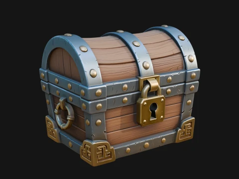 Treasure Chest Model Design 12 - 3D Print Model 3D Druckmodell