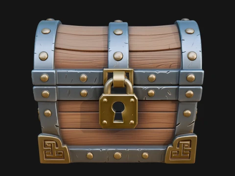 Treasure Chest Model Design 12 - 3D Print Model 3D Druckmodell