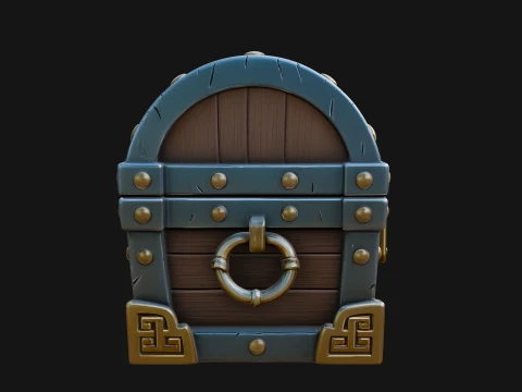 Treasure Chest Model Design 12 - 3D Print Model 3D Druckmodell