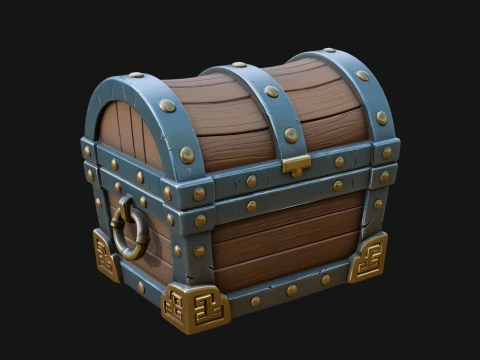 Treasure Chest Model Design 12 - 3D Print Model 3D Druckmodell