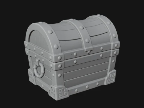 Treasure Chest Model Design 12 - 3D Print Model 3D Druckmodell