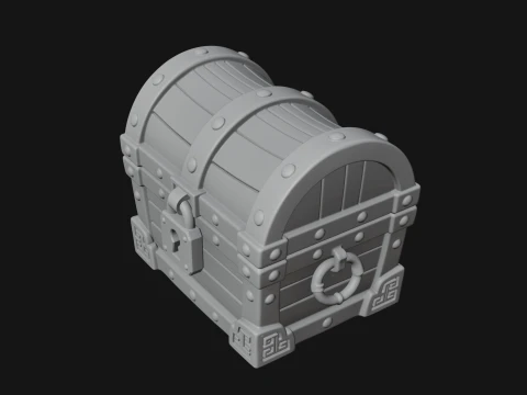 Treasure Chest Model Design 12 - 3D Print Model 3D Druckmodell