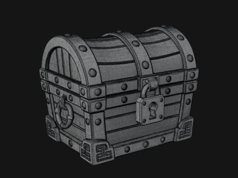 Treasure Chest Model Design 12 - 3D Print Model 3D Druckmodell
