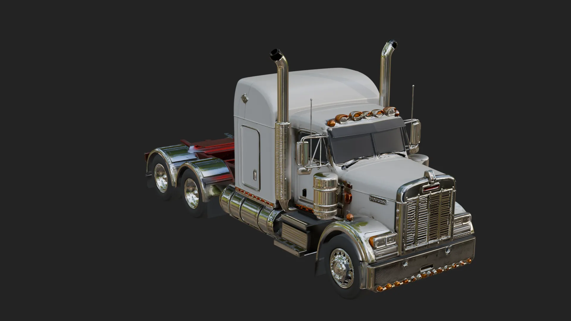 Semi Truck Model Design 3 - 3D Print Model 3D Print Model .c4d .max .obj .3ds .fbx .stl .blend