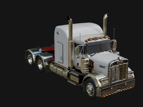 Semi Truck Model Design 3 - 3D Print Model 3D Print Model