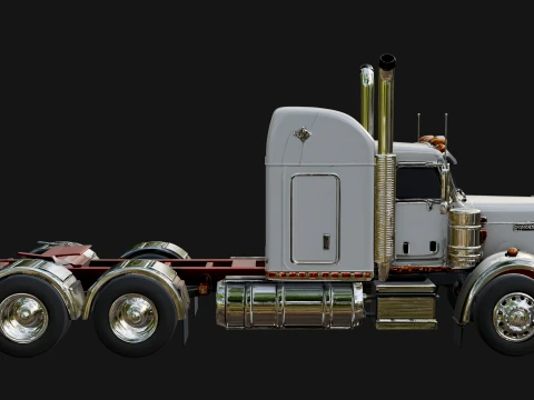 Semi Truck Model Design 3 - 3D Print Model 3D Print Model